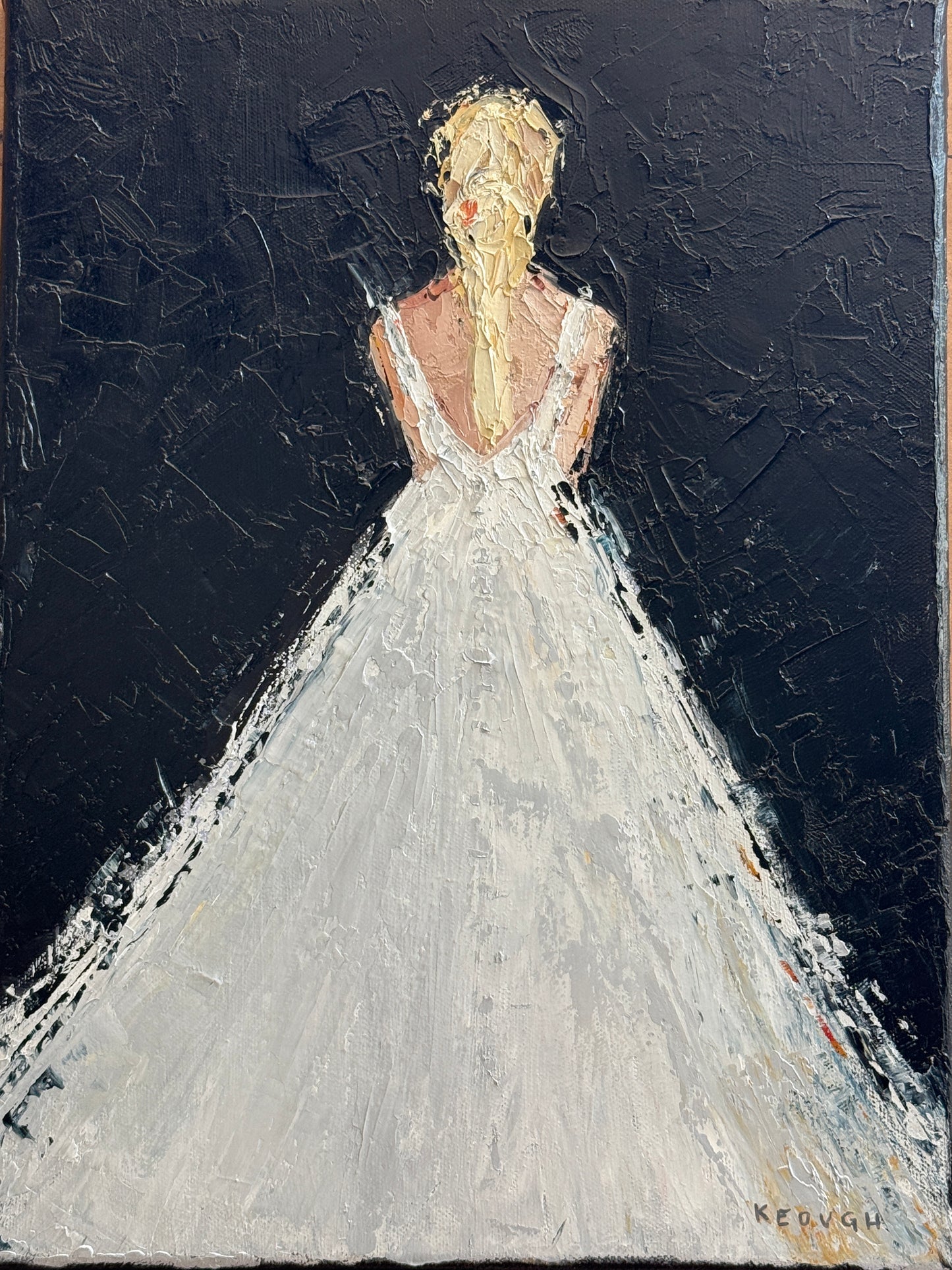Daughter in Her Wedding Dress