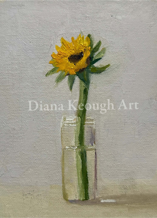 Sunflower in Glass Jar